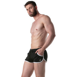 LEADER Short en mesh LOADED Noir-Banc